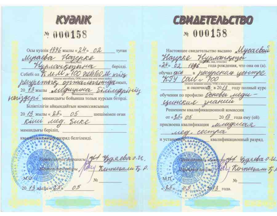 Свидетельство